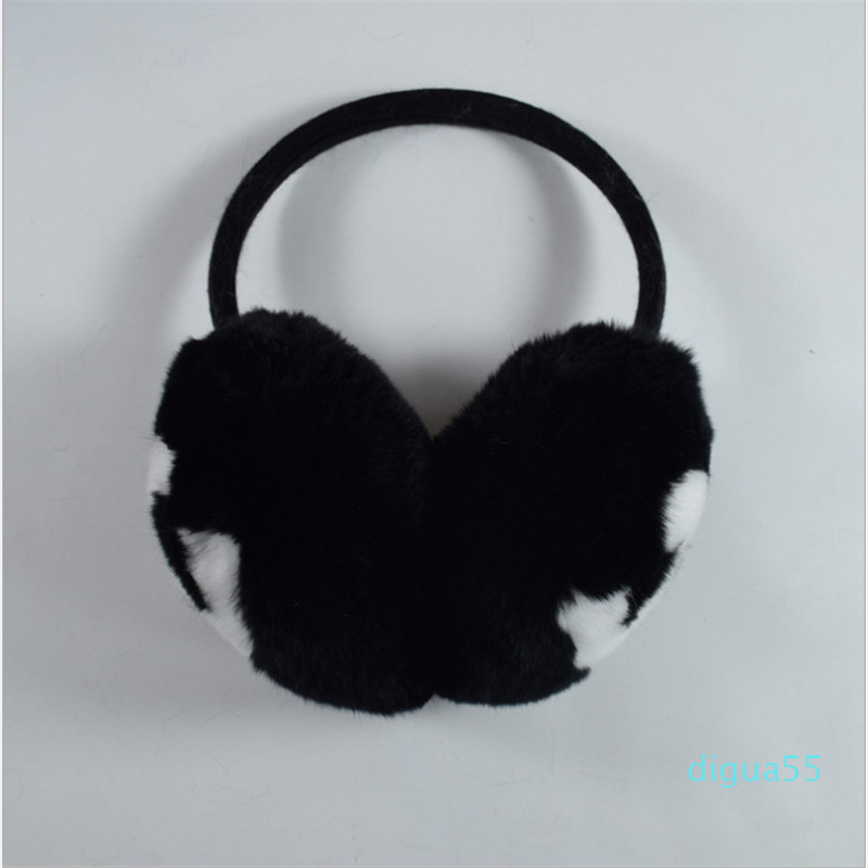 

fashion Winter earmuffs Female rabbit velvet earmuffs Classic brand Ear Muffs fashion warm warm plush earmuffs