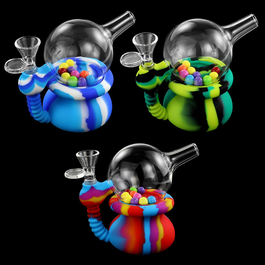 

YHS hookah unique shape glass pipe oil rig bong pipes water hookahs tobacco grinder with dab bowl