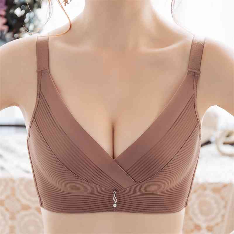 Sisyasha lace no steel ring bra, small chest gathered folded, auxiliary breast bra and adjustable underwear-image-702894969