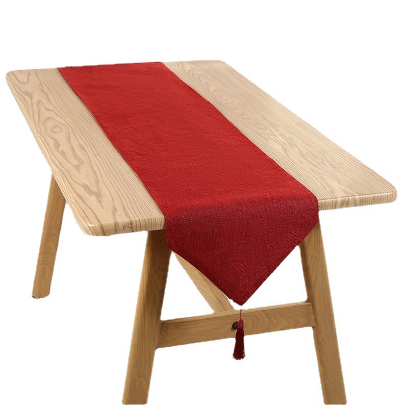 

pure color patterned table runner, high-quality home decoration, beautiful and durable, easy to organize