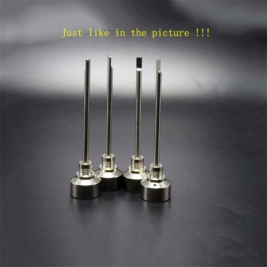 

14mm Just like in the picture !!! GR2 18mm Ti-nail Cap Dab Oil Rig Domeless Titanium Carb Caps Angled Hole Handle Dabber