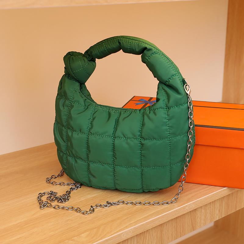 

Evening Bags Hobos Nylon Women's Shoulder Bag High Quality Chain Handbag Fashion Designer Crossbody Zipper Clutch Ladies Casual Totes