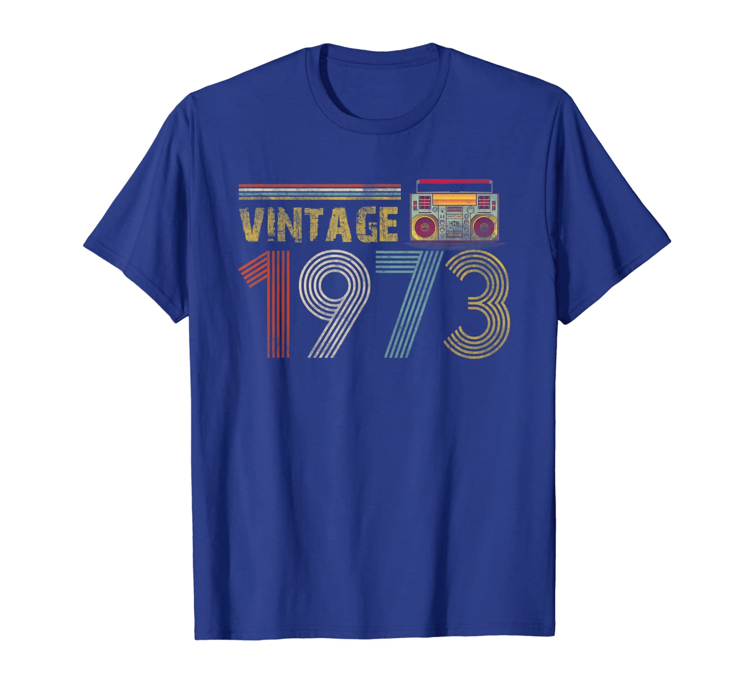 

46th Birthday T-Shirt Vintage 1973 Gift 46 Years Old Mixtape, White;black