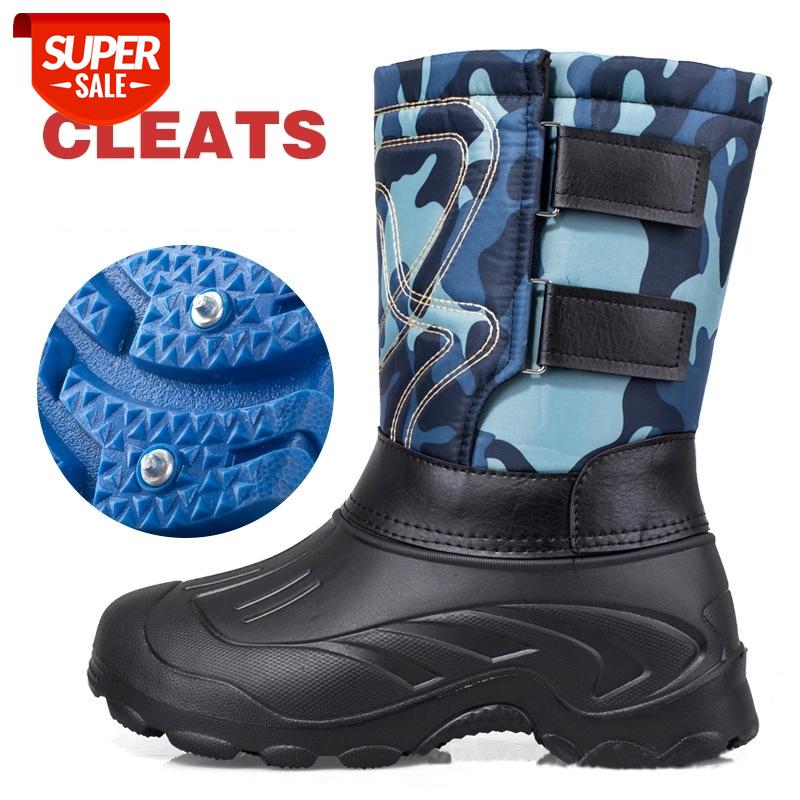 

45 Degree Men Wool Snow Boots Waterproof Men's Winter Outdoor Calf Boots Mans Boot Fashion Work Shoes Men Fishing Botas 41-46 #Q78D