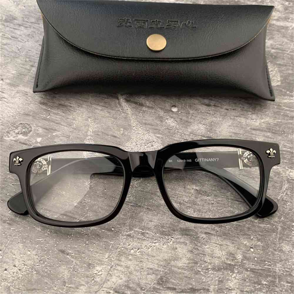 

80% Off Store Online Kittinany Glasses men's and women's silver plate myopia frame star same thick leg
