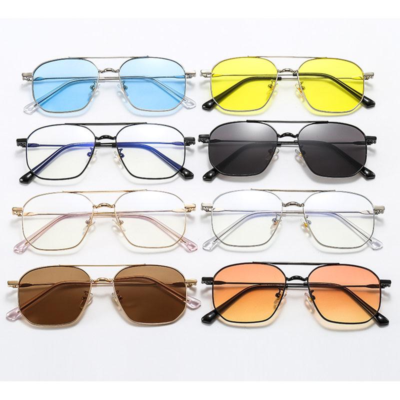 

Sunglasses Korean Fashion Double Beam Ocean Piece Cross Border Metal Glasses Anti-ultraviolet For Adult