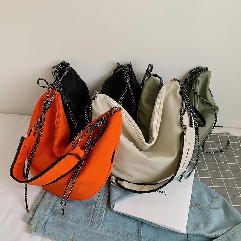 

Evening Bags 2022 Women Vintage Solid Color Large Capacity Shoulder Bag Messenger Ladies Canvas Corssbody Cloth Handbag Purse