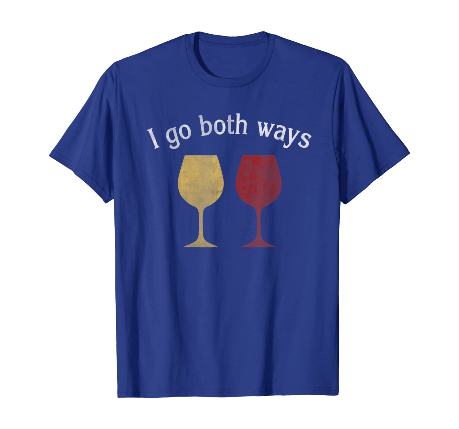 

I Go Both Ways Wine Drinker Cute T Shirt, White;black