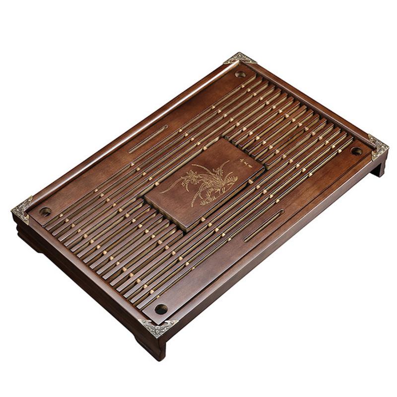 

Smart Home Control Solid Wood Tea Tray Drainage Water Storage Set Drawer Board Table Chinese Ceremony Tools