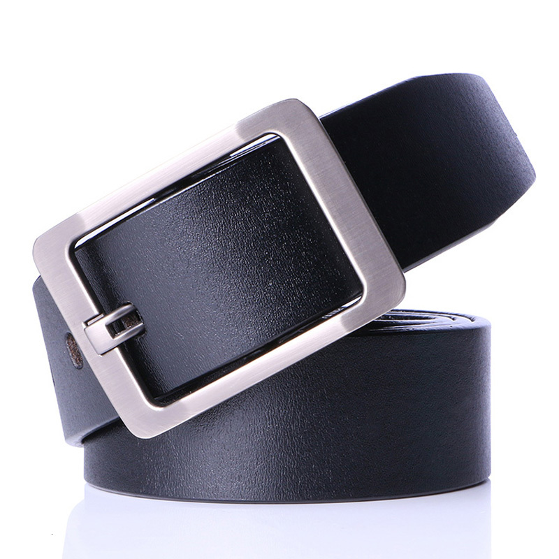 

2021 New Fashion Brand Strap Male Pin Buckle Designer Belts Men High Quality Genuine Leather Belt Luxury Man Style V60f, Black