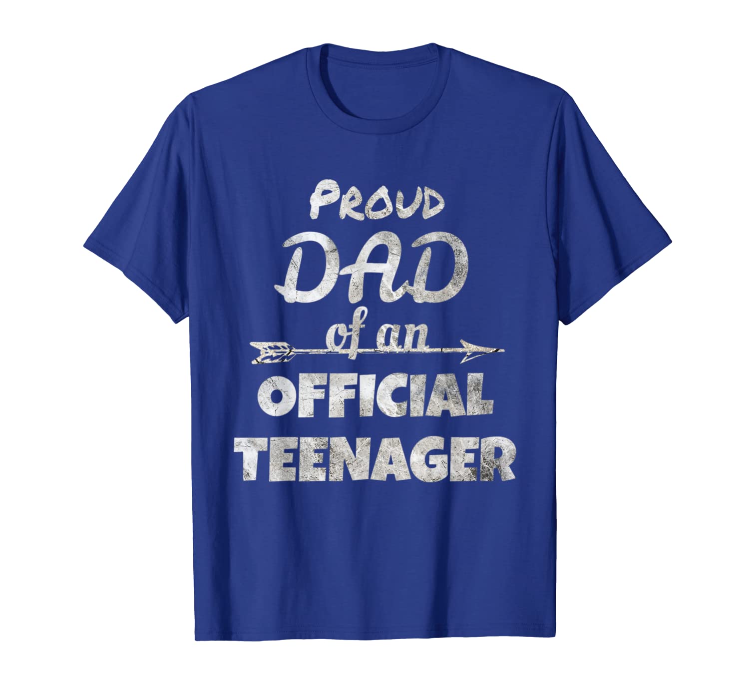 

Proud Dad of an Official Teenager, 13th Birthday Party Shirt, White;black