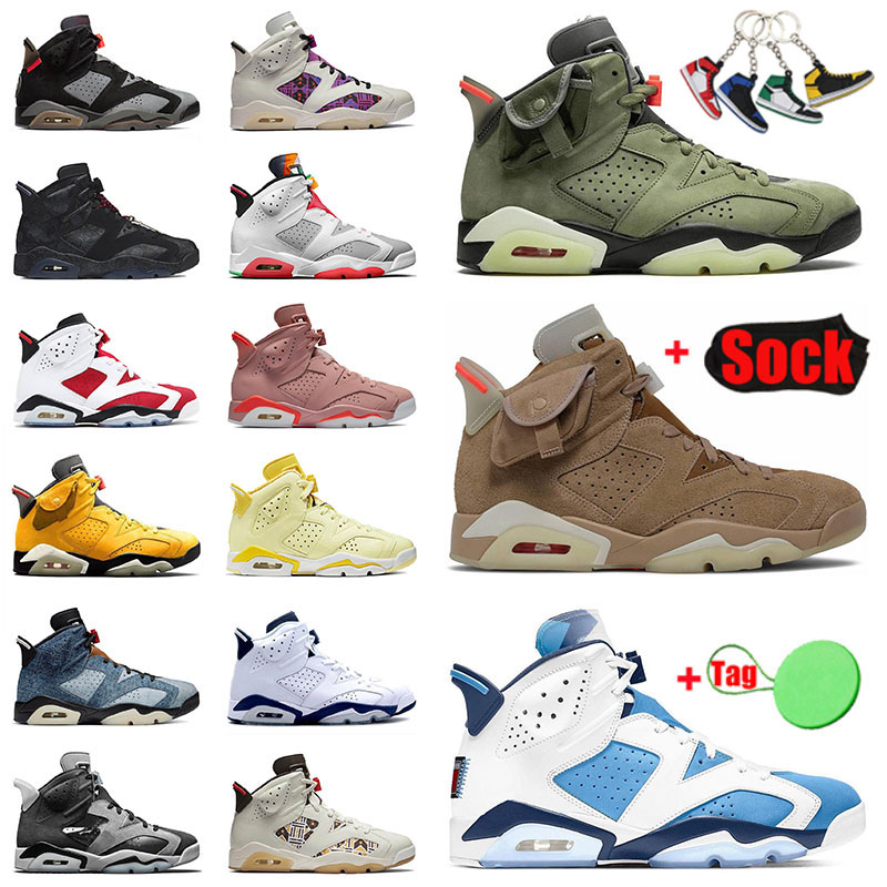

Athletic 2021 UNC Basketball Shoes Jumpman 6 6s VI Men Mens Women British Khaki Singles Day Carmine Travis Cactus Jack Floral Smoke Grey Sports Sneakers Trainers, C3 washed denim