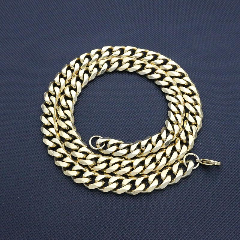 

Chains Arrivals Curb Cuban Men Necklace Gold Color Chain Stainless Steel 11MM&60CM For Fashion Jewelry