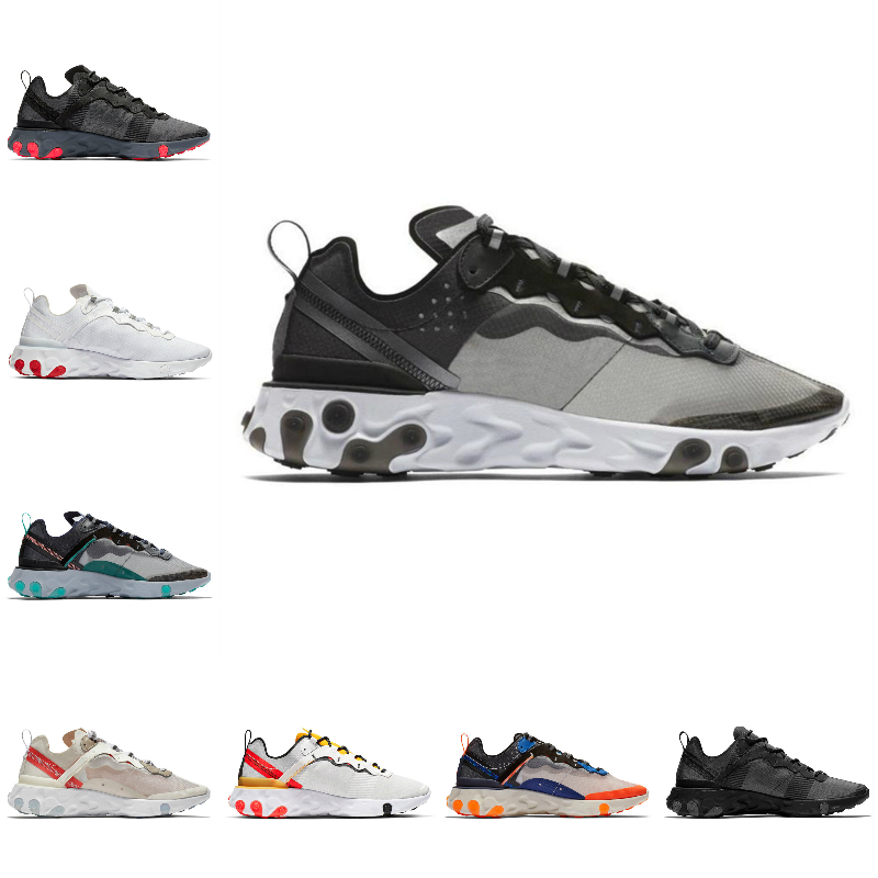 

Sale 2021 React Element 87 55 Running Shoes Mens SAIL Hyper Pink Bred Medium Olive Solar Red ROYAL TINT Womens Breathable Sports Sneaker