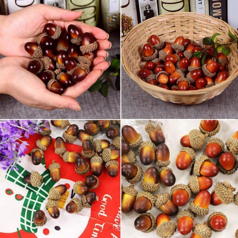 

Party Decoration Small Acorn Sell Simulation Christmas Decorations Table Decor Decorative Harvest Top Autumn Supply Z2q0