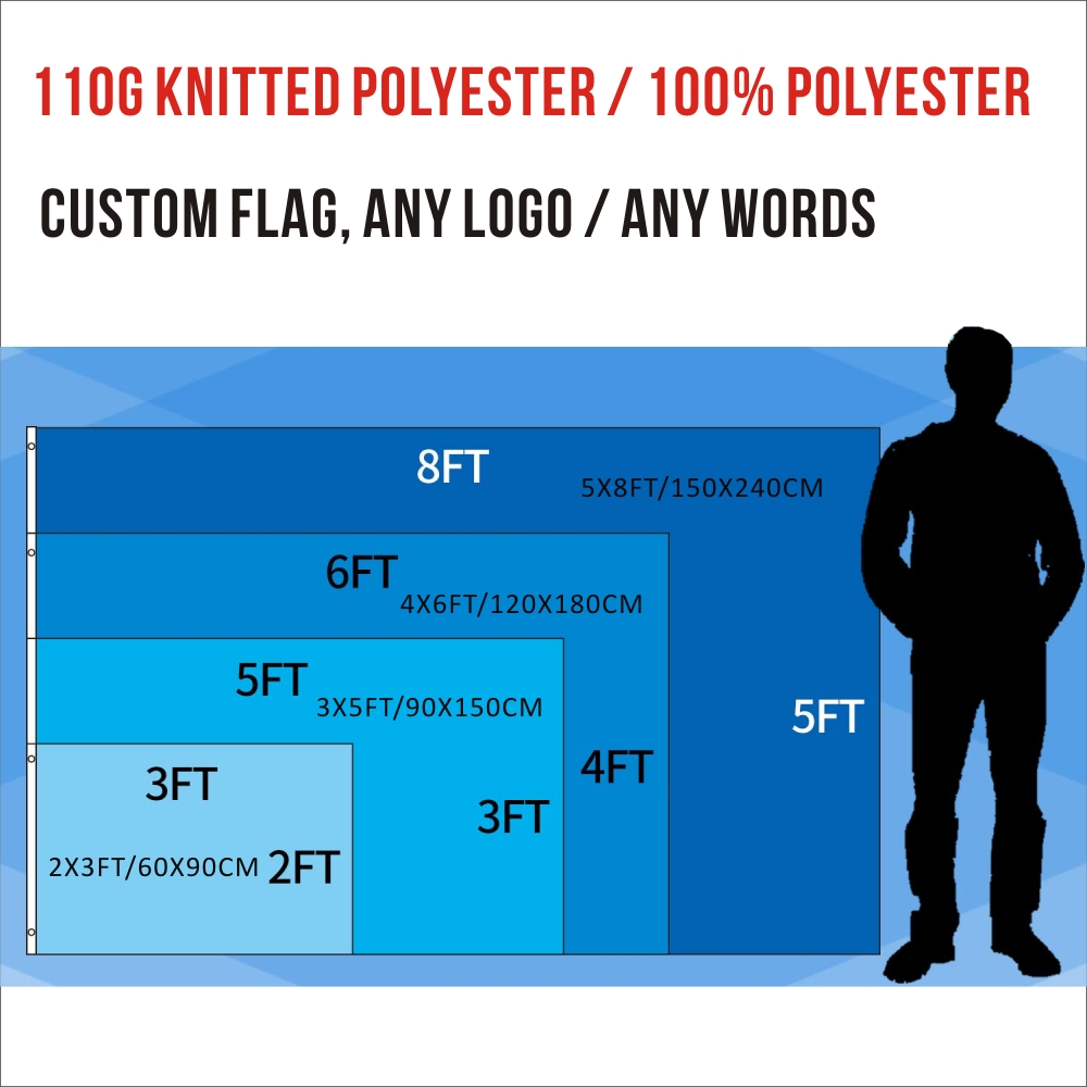 

Custom Digital Print Popular Flag 2x3ft /3x5ft/ 4x6ft / 5x8ft flag Any Logos Words Polyester for Outdoor Sport Parade Home Decoration Compan