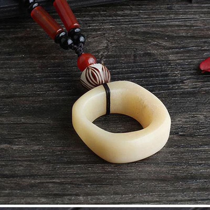

Pendant Necklaces Vintage Big Natural Yak Bone Ethnic Jewelry Buddhist Mala Beads Maxi Necklace For Women Wholesale Price