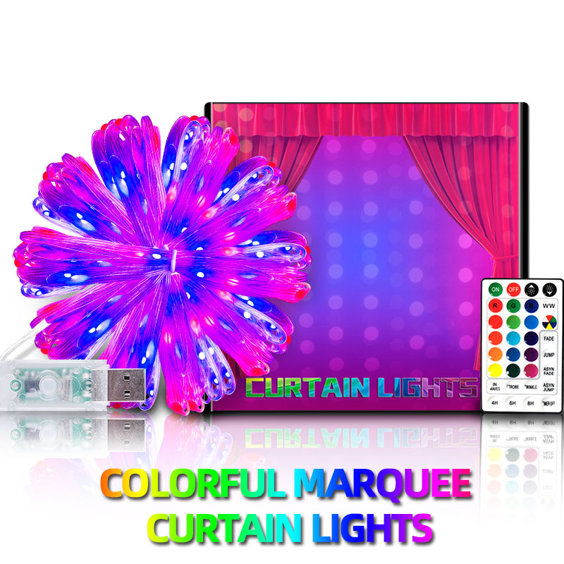 

Christmas decorations colorful curtain lights LED Strips outdoor garden indoor wedding party holiday lighting