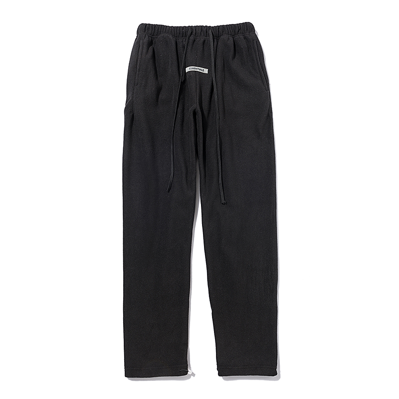 

FOG Designer women Loose pant Women's Casual fashion trendy brand fear of god Wide-leg polar fleece pants Essentials High-Waisted Trous, Black;white
