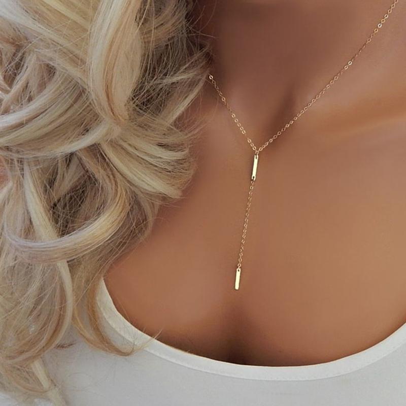 Pendant Necklaces Stainless Steel Necklace, Y Ladies Gift. Exquisite Y-shaped A Gift For Girlfriends And Sisters Bridesmai-image-708975840