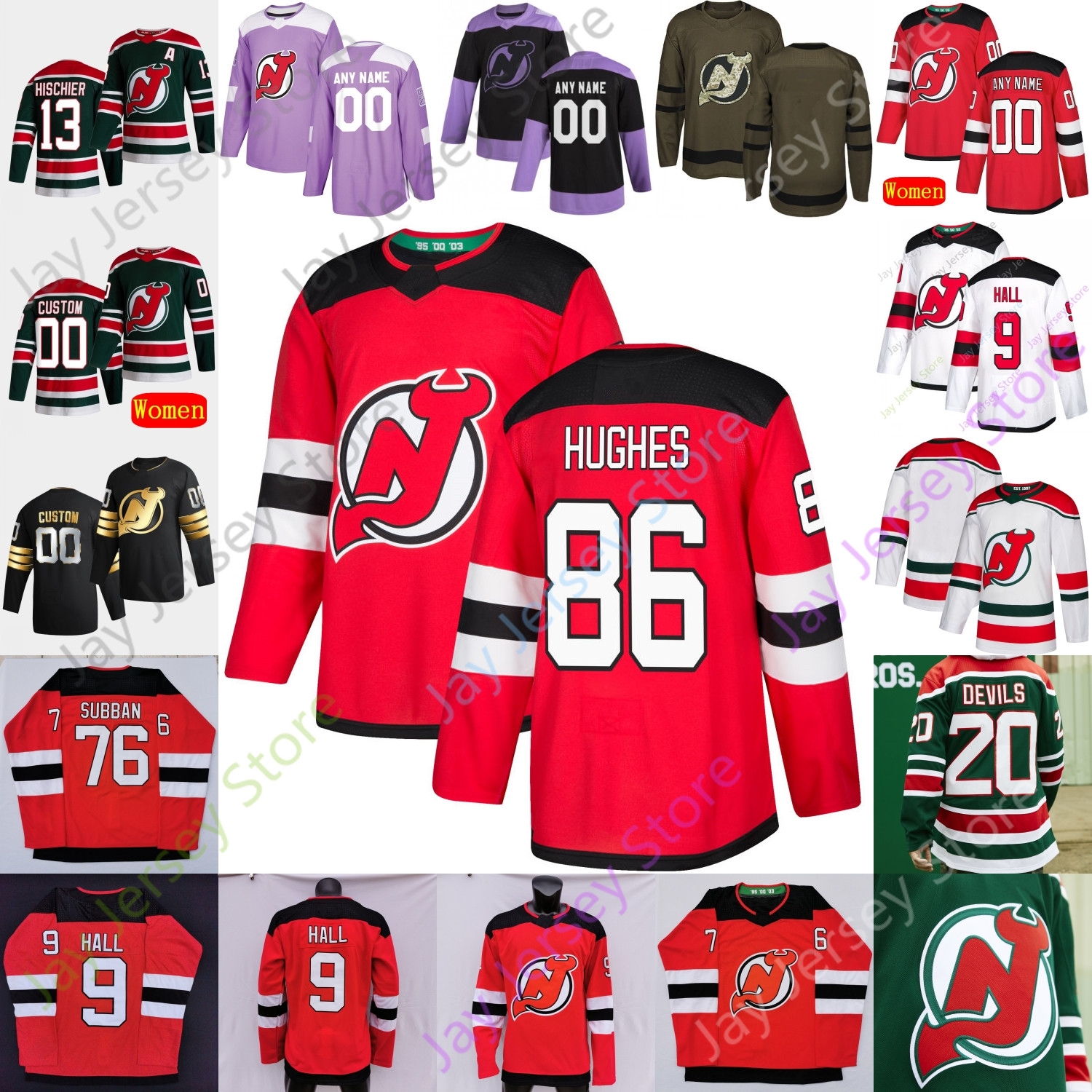 

New Jersey Devils Hockey Patrik Elias Scott Stevens Daneyko Bahl Bastian Blackwood Boqvist Bratt Butcher Carrick Comrie Dell Foote Gusev, Red