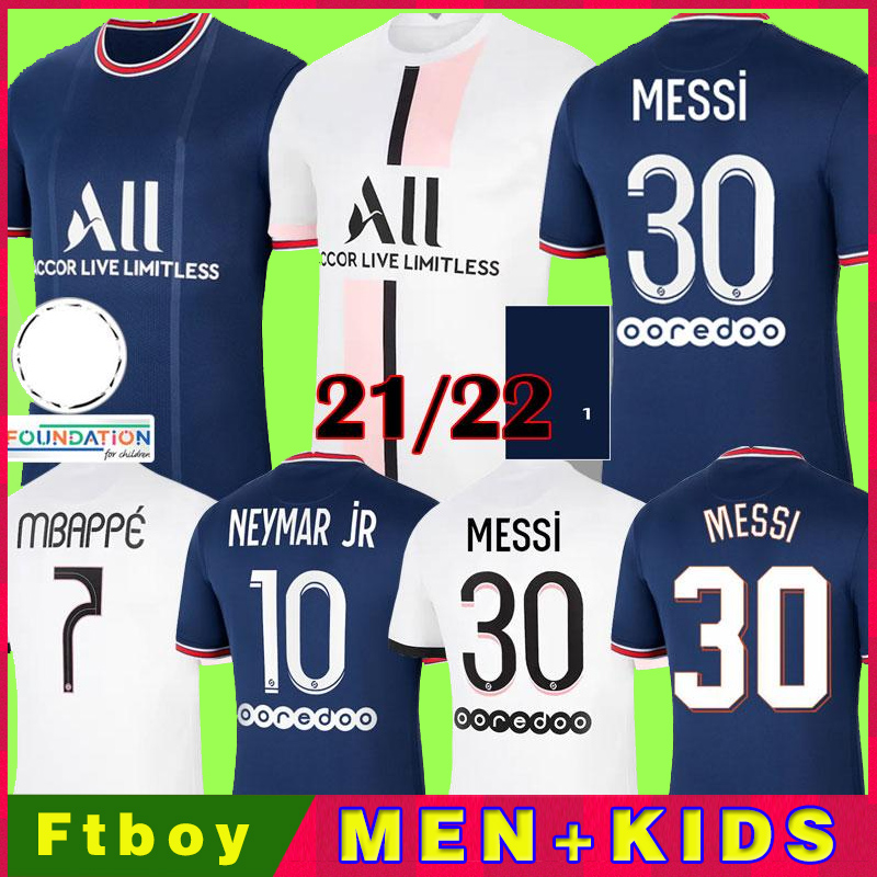 

2021 2022 MESSI 30# MBAPPE KEAN soccer jersey 21 22 SERGIO RAMOS MARQUINHOS VERRATTI KIMPEMBE Maillots de football shirt ICARDI Enfants DRAXLER Men kids kit uniforms, Women home