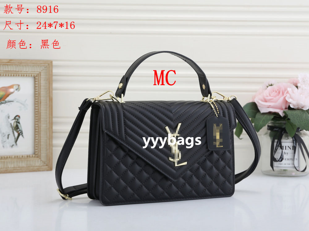 

YSL WOULDER BAG PU Leather Lady Handbag Fashion Ladies Chain Cross Body Woman Pure Color Female Purse Top Quality 98938
