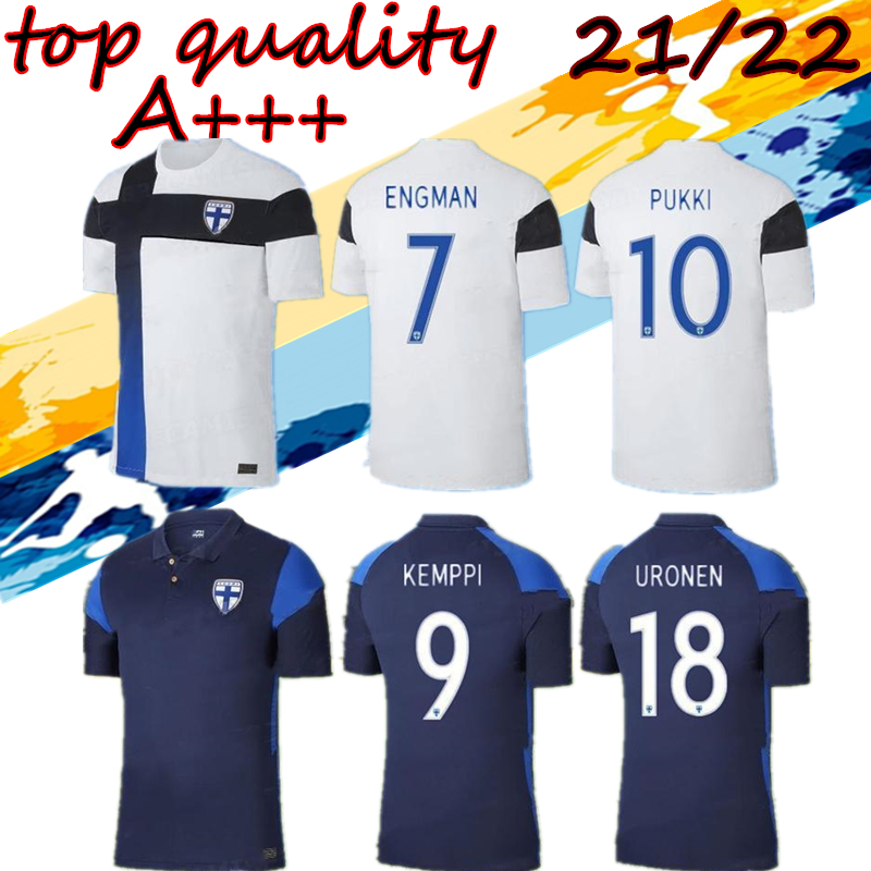 

2021 22 Finland National Soccer Jerseys PUKKI SKRABB RAITALA POHJANPALO KAMARA SALLSTROM JENSEN LOD Home Adult Football Shirt Uniforms, Black;yellow