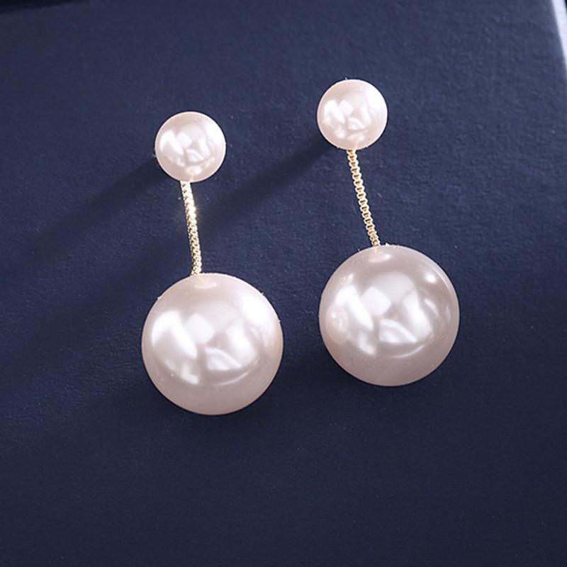 

Dangle & Chandelier Fashion Long Tassel Pearls Earrings Shiny White Color Acrylic Pearl Dangler Jewelry For Women Wedding Party Drop Gifts
