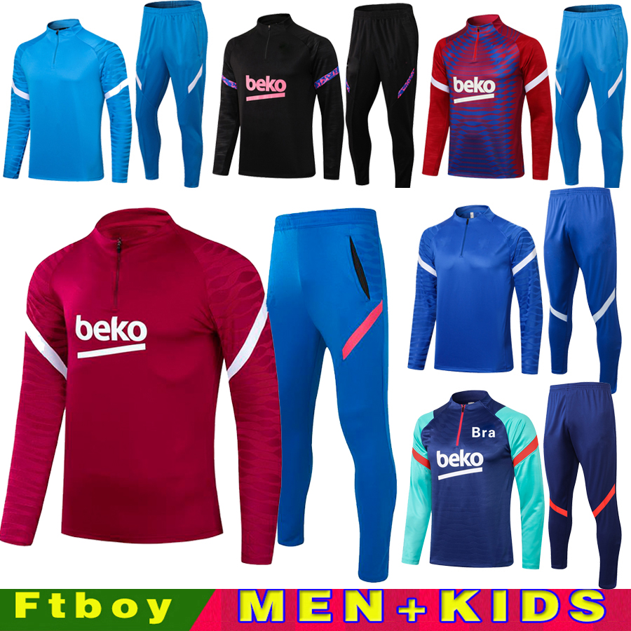 

2021 2022 ANSU FATI Tracksuits MEMPHIS PEDRI Training Suit Soccer jacket Survetement 21/22 maillot de foot Long Sleeve GRIEZMANN F. JONG Football Tracksuit 888