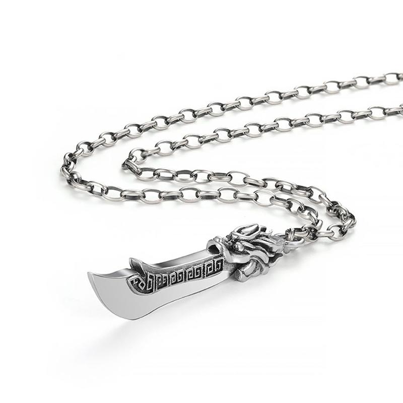 

Chains Design Domineering Silver Necklace Light Luxury Niche Men's Pendant Male Trend Hip-hop Jewelry Accessories