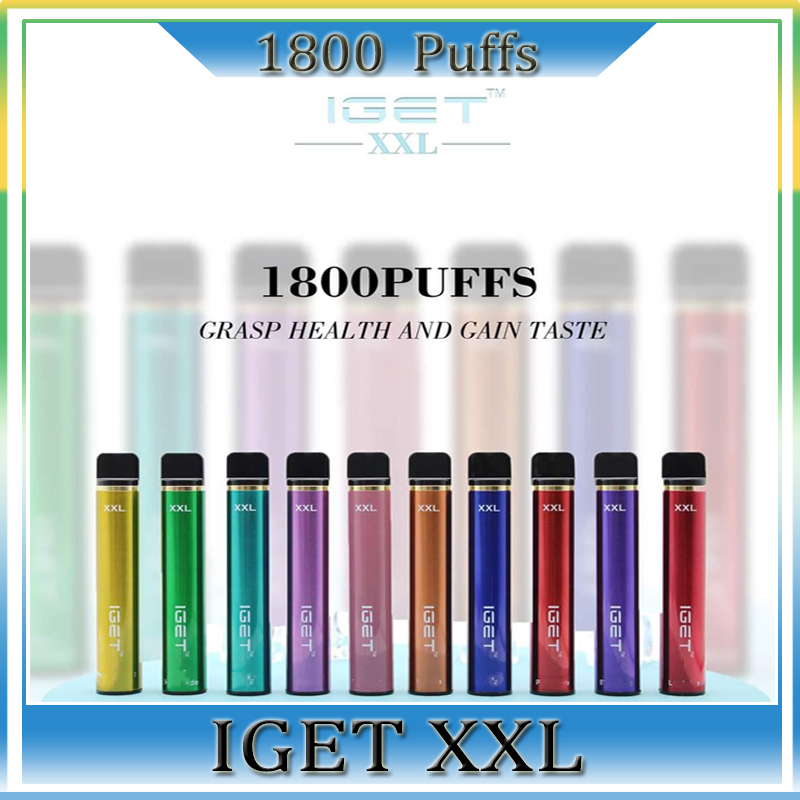 

Iget XXL Disposable Pod Device Kit 1800 Puff 950mAh 7ml Prefilled Vape Stick For BANG SHION Lite Plus Max Fast Send