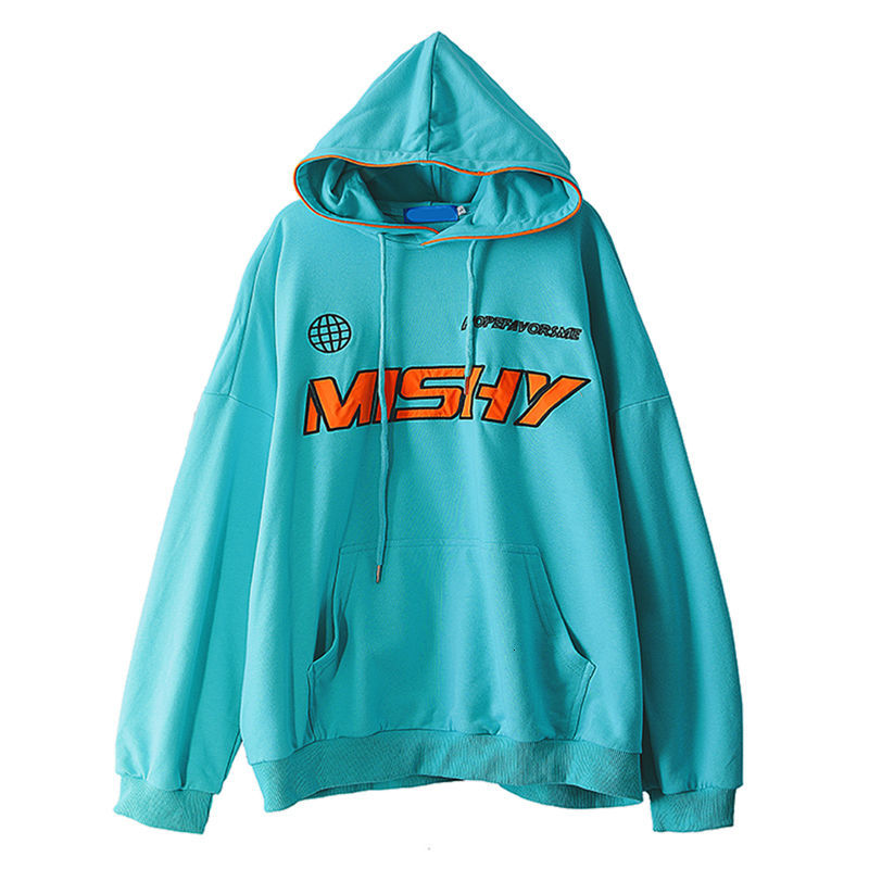 

2021 New Harajuku Letters Printing Hoodies Teens Girls Sweatshirt Streetwear Women Casual Sport Thick Winter Korean Fashion Pullovers M0c5, Blue