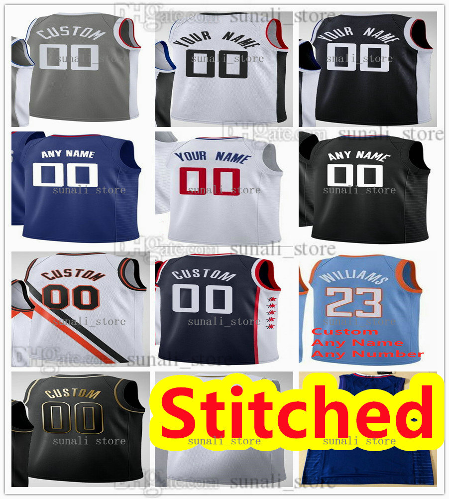 

Stitched 2021 Basketball Jerseys Marcus Morris Serge Ibaka Reggie Jackson Patrick Patterson Amir Coffey Daniel Oturu Terance Mann Rajon Rondo Yogi Ferrell, Men black