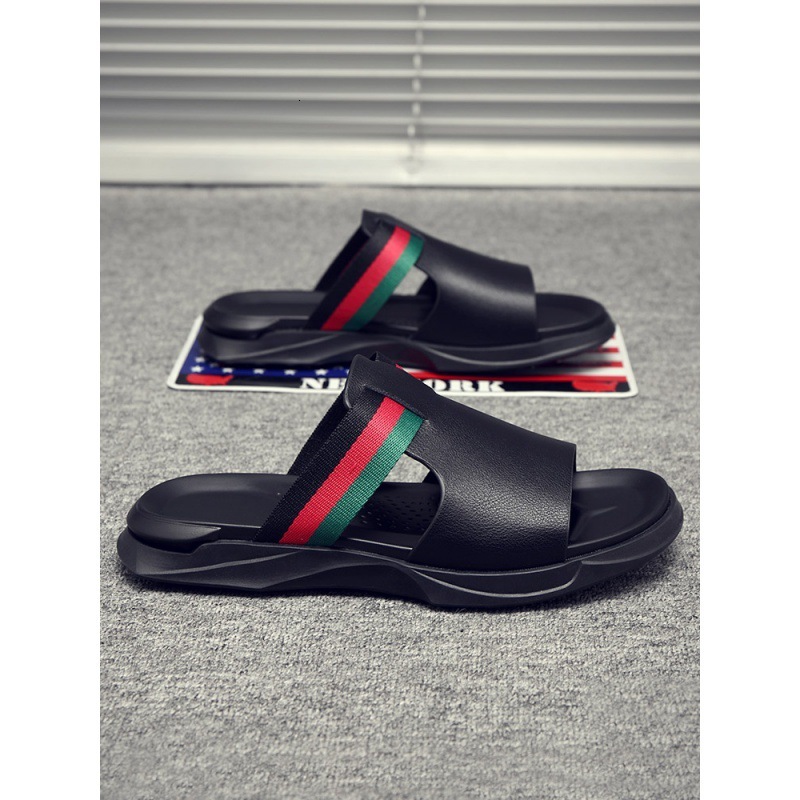 

Slippers men's summer trend antiskid flip flop casual personality versatile beach shoes wear wear-resistant sandals outdoors C0NS, 1# shoe box