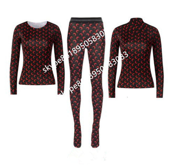 

brand Marine Serre top 2021 Leggins Pants Women long sleeve letter print couple shirts autumn loose pullover t shirt polXHI0TC, Black