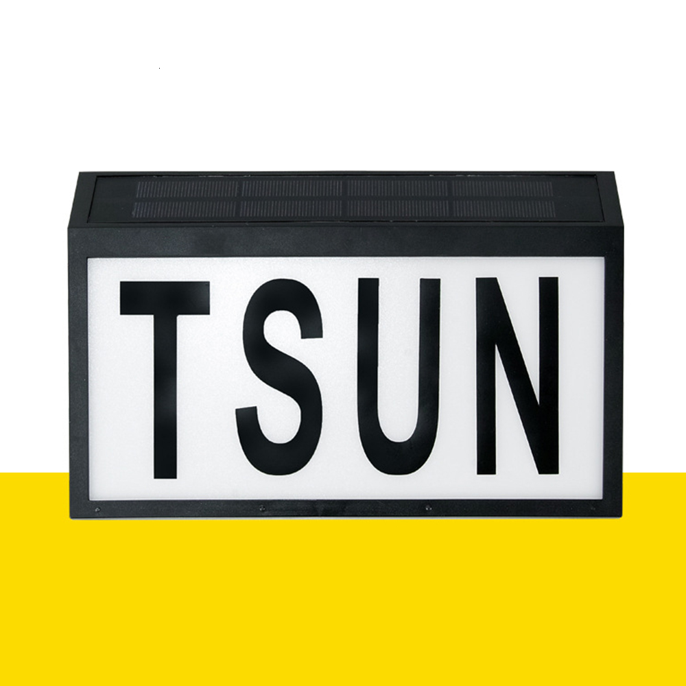 

2021 New Ao Ar Livre Conduziu a Luz Solar Sensor Movimento Nmero Porta Placa De Endereo Da Casa Nmeros e Letras Prova Icgu