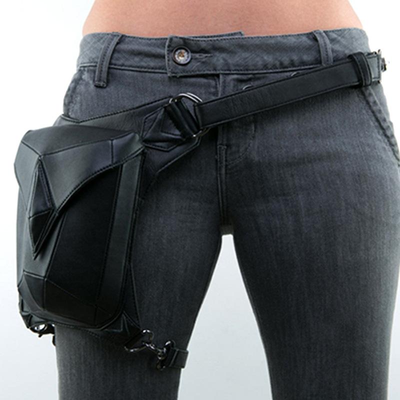 

Waist Bags Steampunk Women Leg Bag Motorcycle Men Hip Fanny Pack PU Leather Messenger Shoulder Crossbody Punk Rock Holster, Sky blue