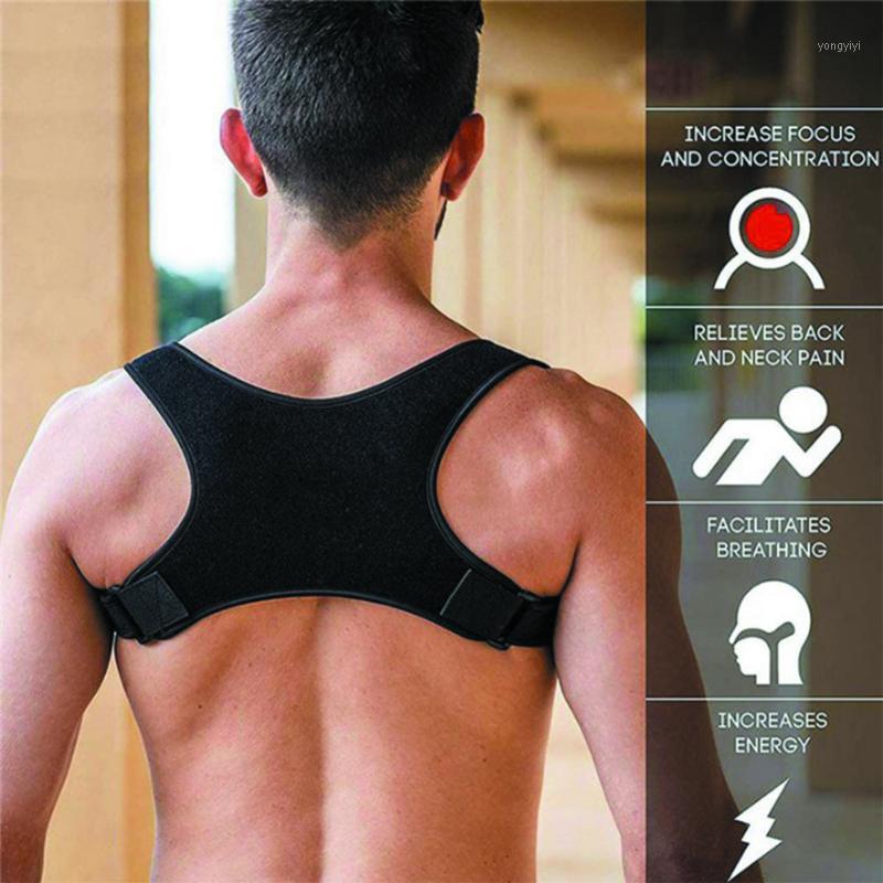 

Back Support Men Women Posture Corrector Adjustable Fracture Clavicle Spine Shoulder Correction Brace Belt Strap Body Care1, Black