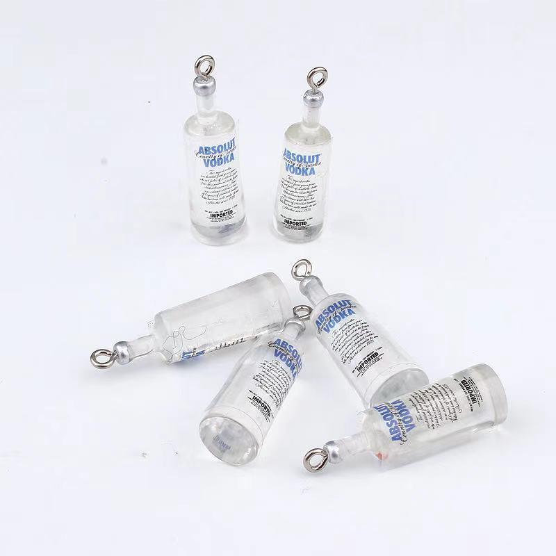 

Charms 10pcs Mineral Water Cocktail Bottle Resin Pendants Crafts DIY Making Handmade Jewelry For Earrings Necklace Keychain, Bronze;silver