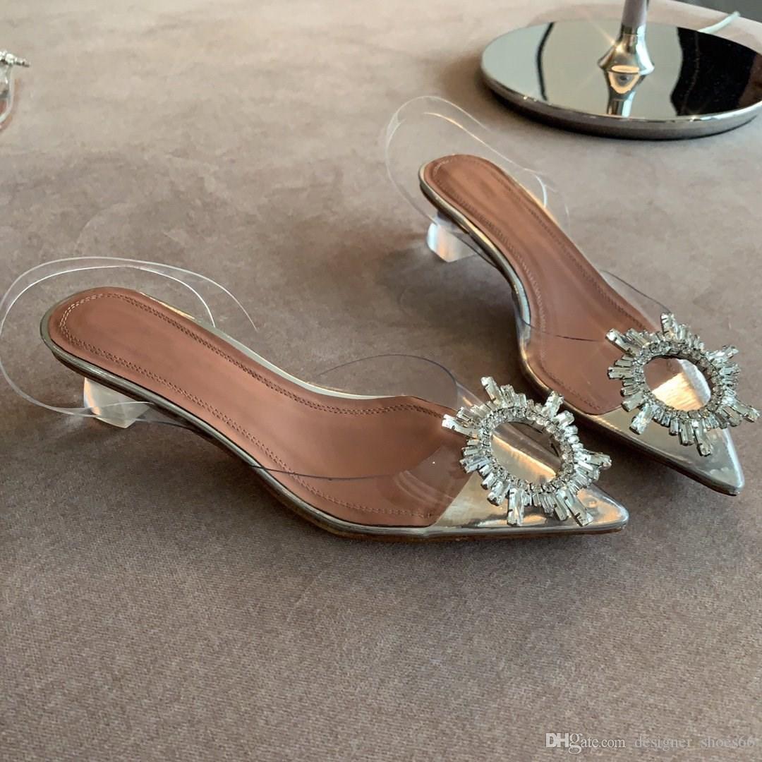 

AMINA MUADDI 2021 Perfect Quality Amina Shoes Begum Crystal-embellished TPU Slingback Pumps Muaddi Restocks Begum High Heel Slingbacks Uhm, #2 3.5cm heels