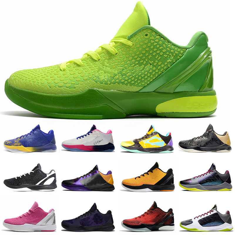 

2021 6 Protro Zoom 5 Basketball Shoes Grinch Mamba Green Apple Volt Crimson Man Athletic Forever Black White Sports Sneakers Size Eu40-46, B14 40-46