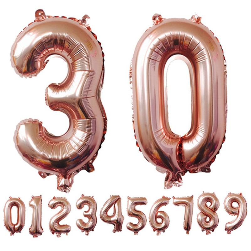 

Party Decoration 40inch Rose Gold Number Foil Balloon Large Digit Helium Balloons Baby Shower Birthday Wedding Baloon Globos Ballon