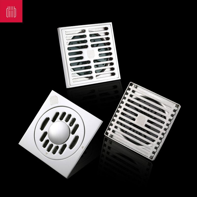 

Other Bath & Toilet Supplies Diiib Thickened Refined Copper Floor Drain Deodorization Type 100*100mm Dry Wet Separation Bathroom Kitchen Wat