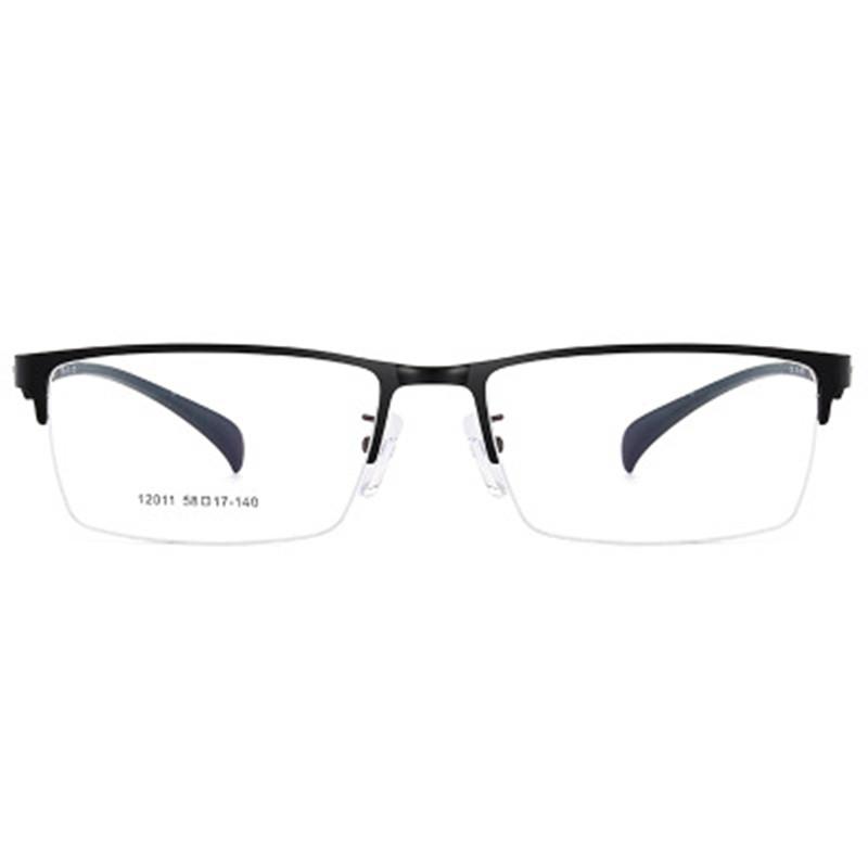 

Fashion Sunglasses Frames Business Large Frame Metal Half Spectacle Can Be Equipped With Myopia Lenses In Three Colors
