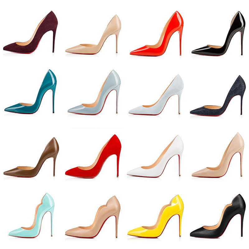 

High Heel So Kate designers women Dress shoes Styles Red Bottoms luxury womens Stiletto Heels 8 10 12CM Genuine Leather Point Toe Pumps loafers Rubber shoe size 35-44, Color#33