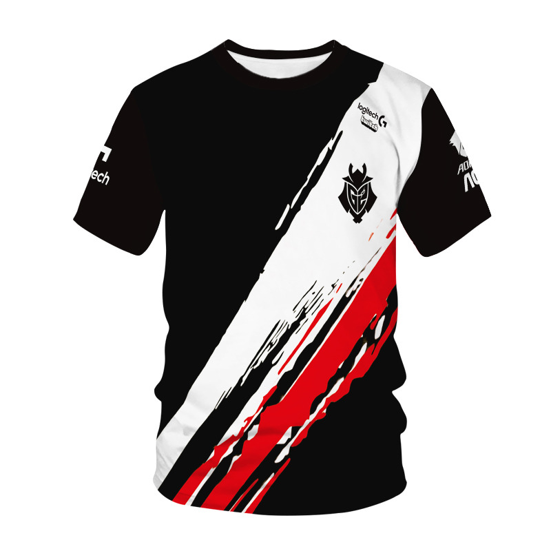 

G2 Team Uniform E-sports T-shirt Game Lol Csgo Pro Player Men's and Women's Fashion Street Style Customized Id, 15