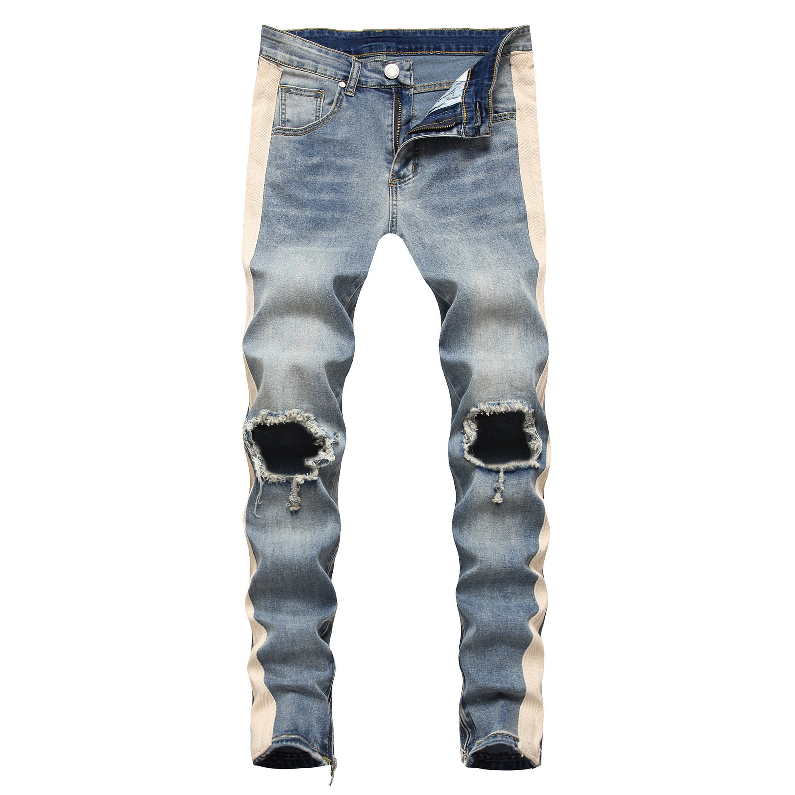 

New Denim Designer Hole Moto Bike Jeans High Quality Ripped for Men's Size 28-38 40 42 2021 Autumn Spring Hip Hop Punk Streetwear Nfg6, 2206 b