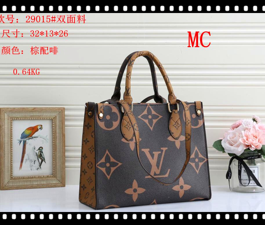 

29015 Bag chain bags women shoulder handbags tote clutch crossbody bag LV LOUIS VITTON new YSL lady fashion totes, Black;brown