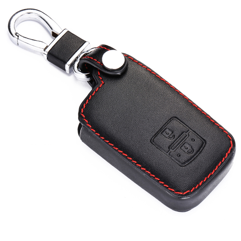 

Genuine Leather Car Key Case For Toyota Avalon Auris Camry RAV4 Yaris Verso 2012-2018 Keyless Remote Fob Protector Cover Bag